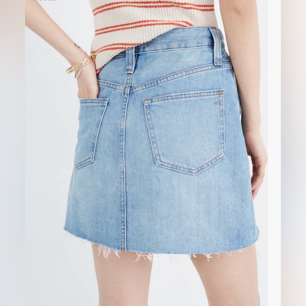 Madewell Rigid Denim A-Line Skirt - Picture 2 of 10